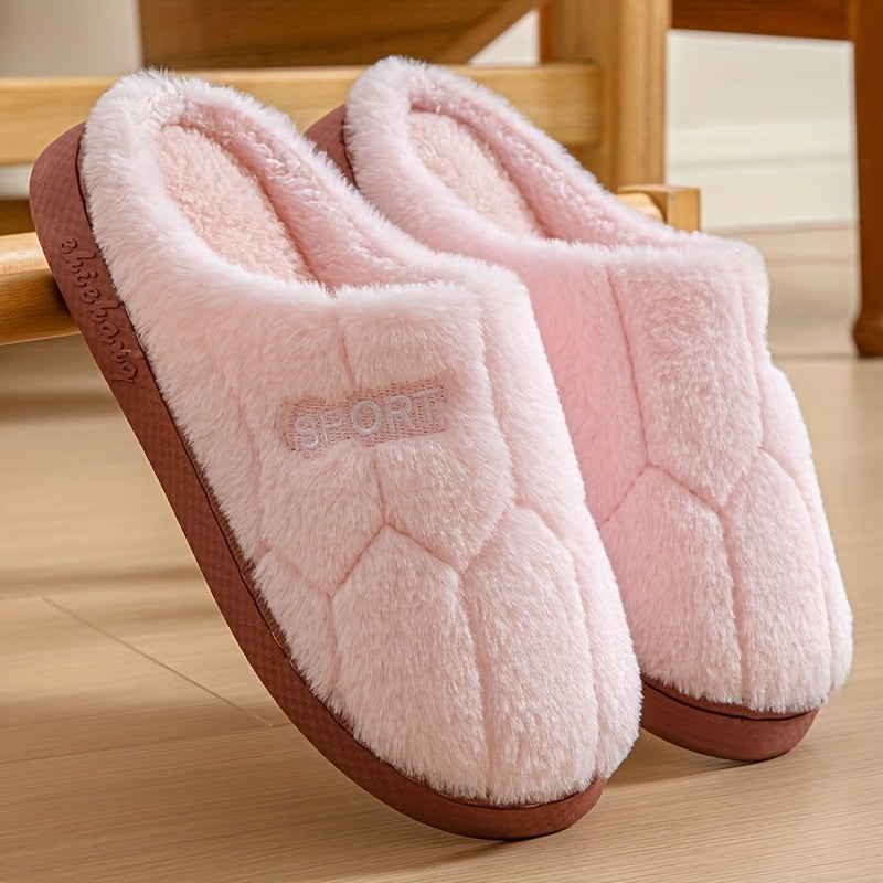 Chaussons « SPORT » en Peluche – Ultra-Doux, Chauds et Confortables