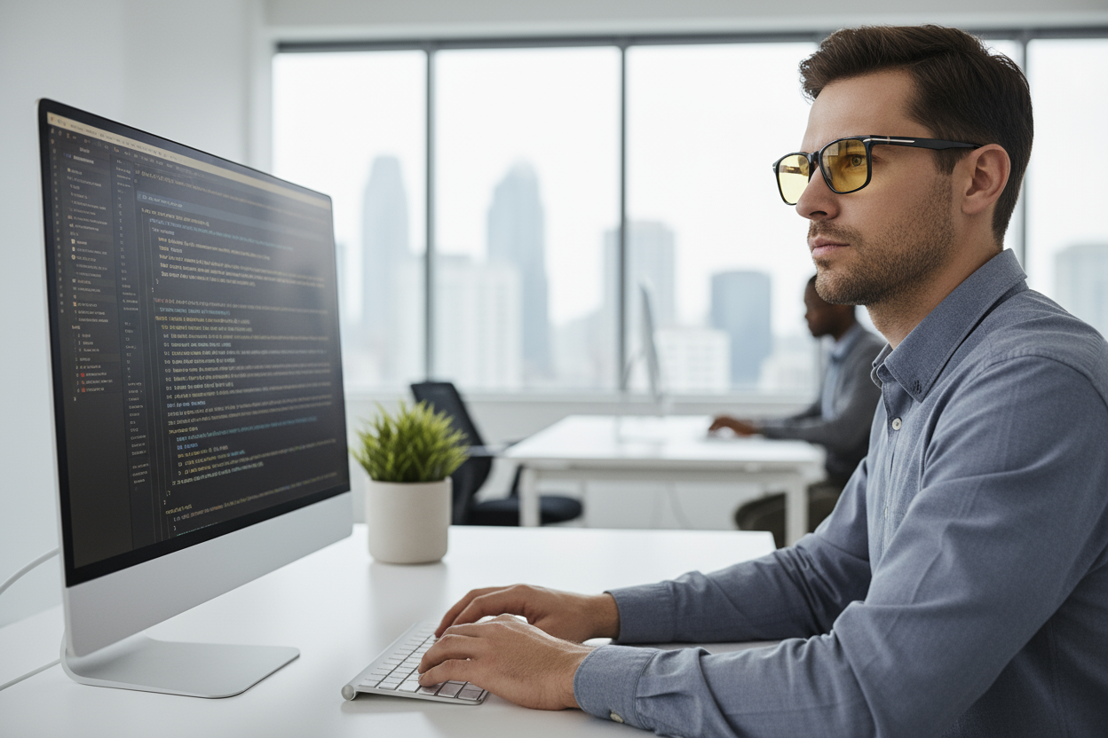 Protect+ Filterbrille: Der Verbündete Ihrer Augen bei der Bildschirmarbeit